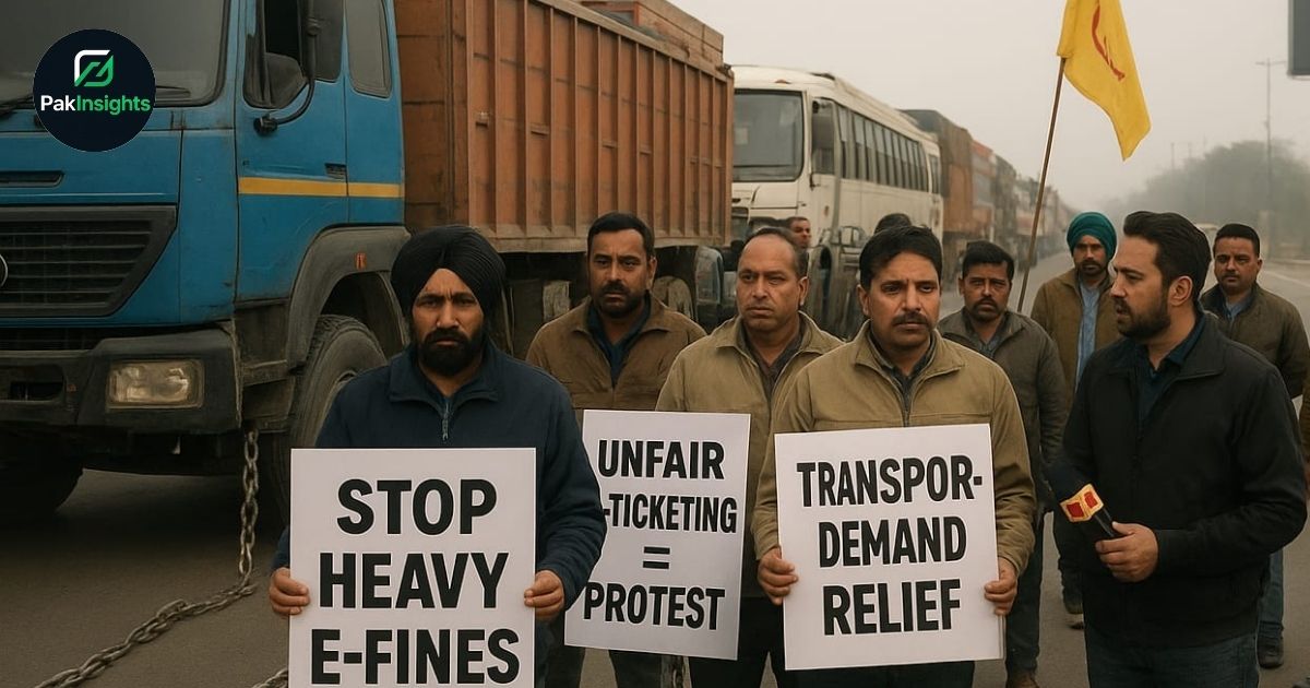 Punjab Transporters Halt Services in Protest Against Heavy E-Fines