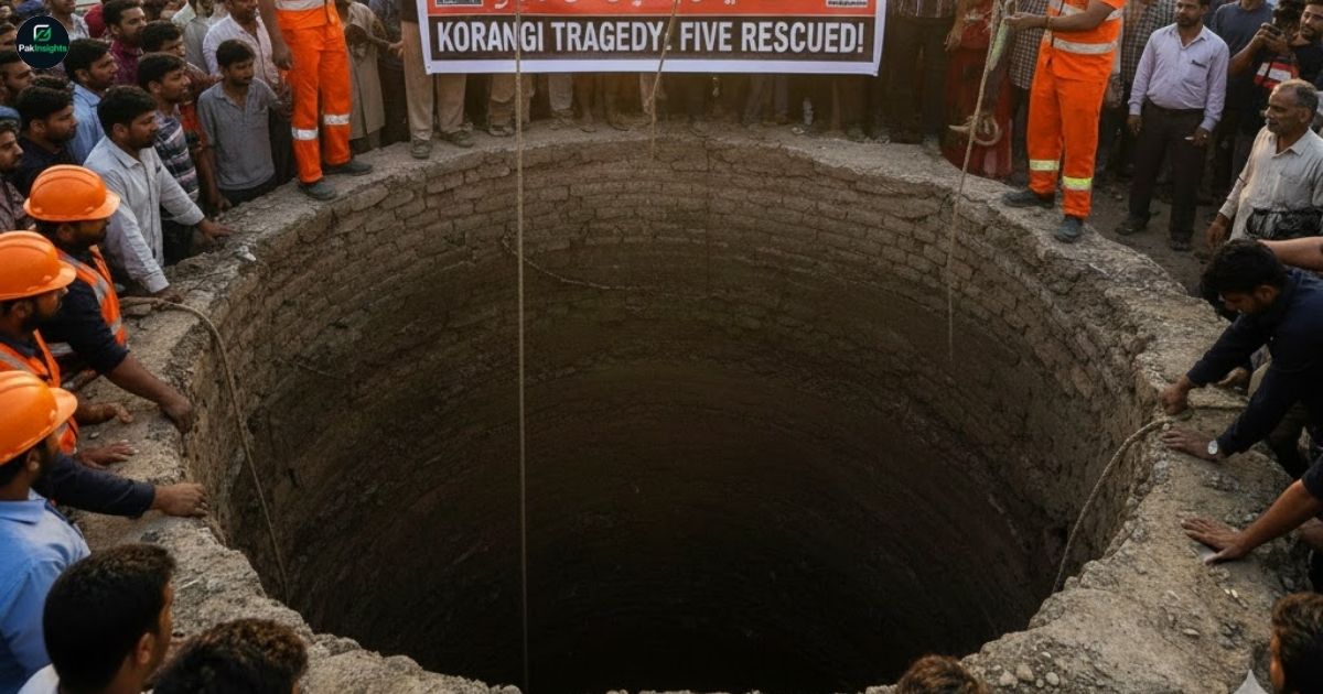Korangi Tragedy: Five People Rescued Alive from Well in Karachi