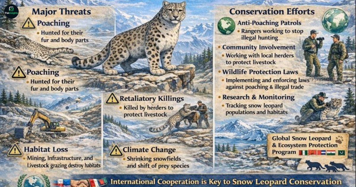 Threats to Snow Leopards and Global Conservation Efforts