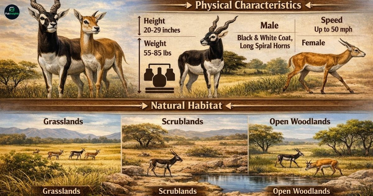 Blackbuck Overview, Physical Characteristics, and Natural Habitat