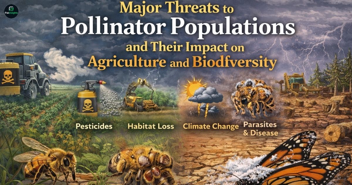 Major Threats to Pollinator Populations and Their Impact on Agriculture and Biodiversity