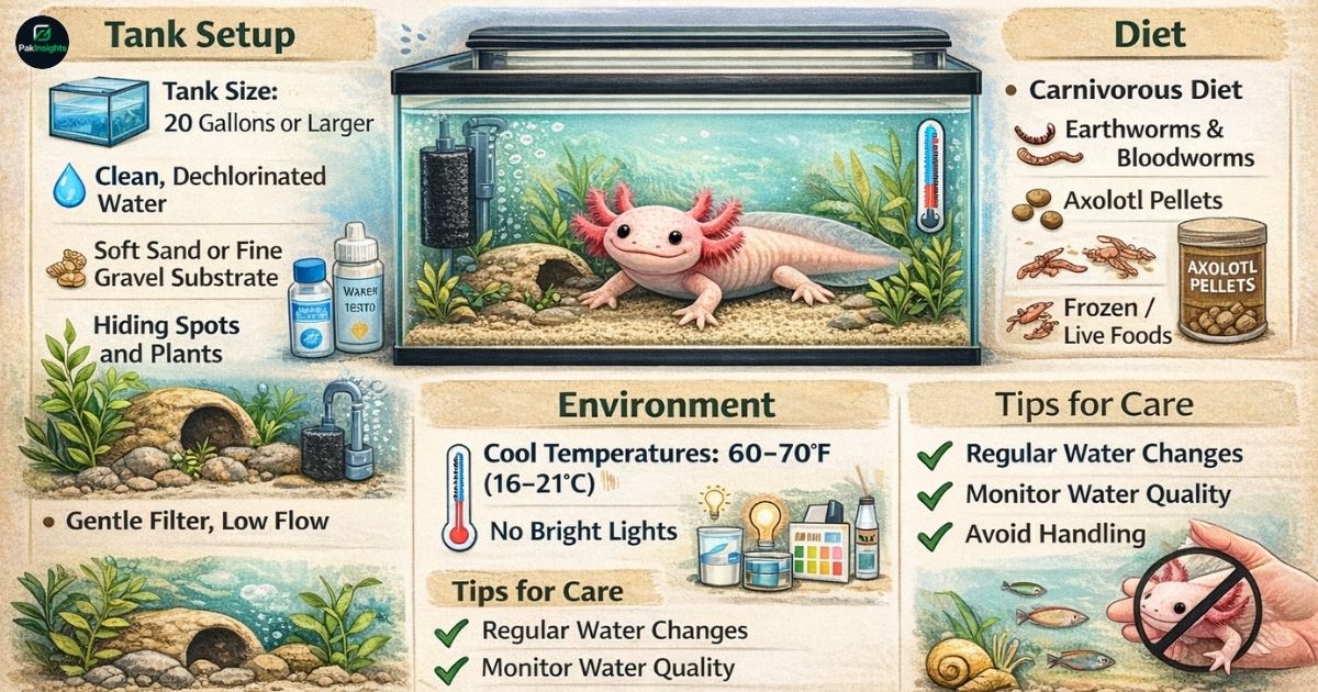 Axolotls as Pets – Care, Diet, and Environment