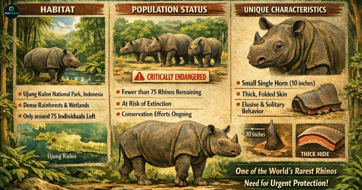 Habitat, Population Status, and Unique Characteristics of the Javan Rhinoceros