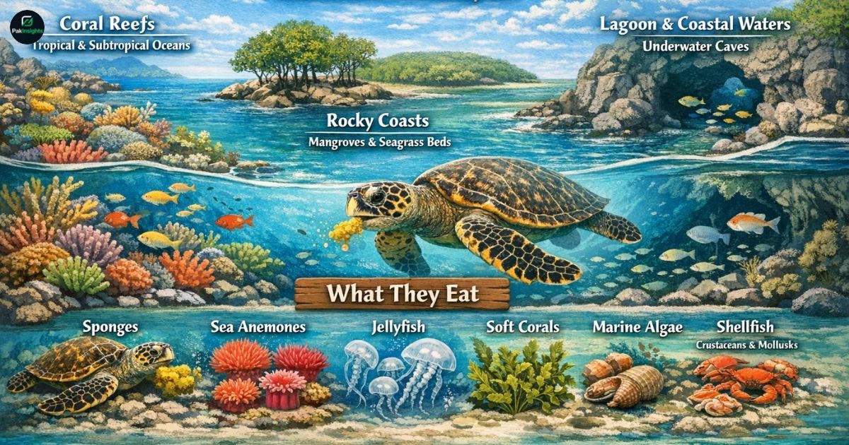 Hawksbill Turtle Habitat and Diet – Where and What They Eat