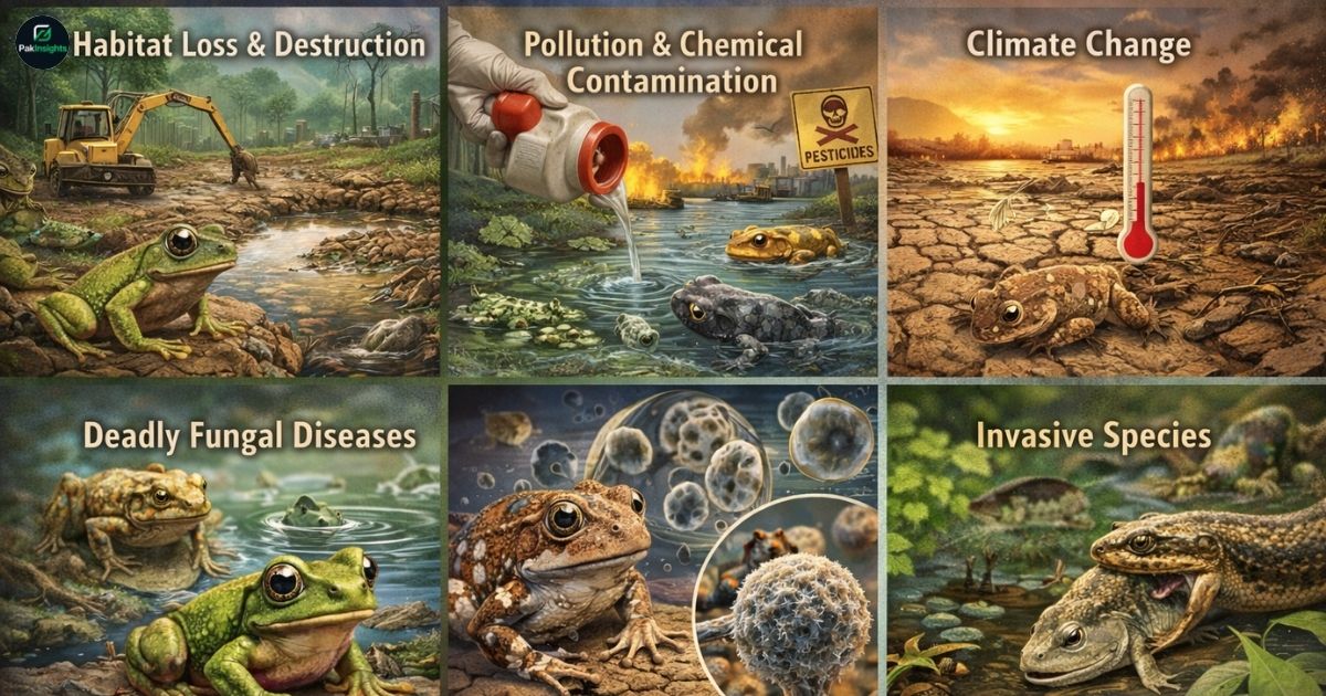 Major Causes Behind the Rapid Disappearance of Amphibians