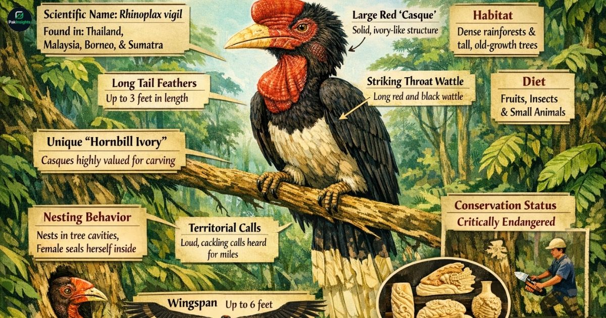 Overview and Unique Features of the Helmeted Hornbill