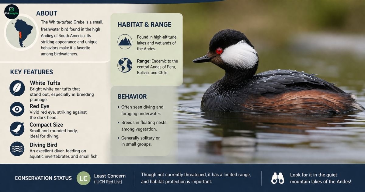Overview of the White-tufted Grebe