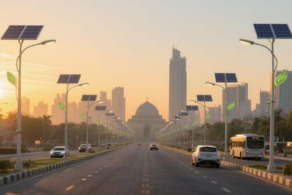 Karachi Media Town Solar Light Poles Stolen by Thieves