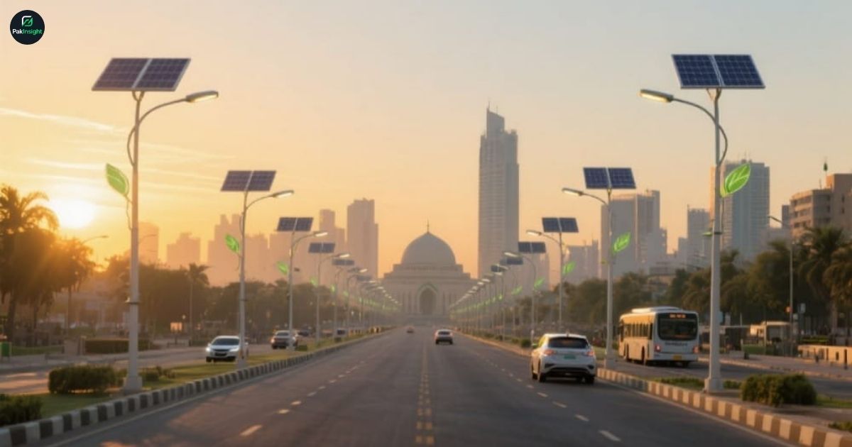 Karachi Media Town Solar Light Poles Stolen by Thieves