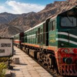 Balochistan People’s Train Service train operating on the Quetta, Saryab and Kachlak route.