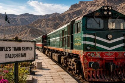 Balochistan People’s Train Service train operating on the Quetta, Saryab and Kachlak route.
