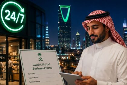 Saudi Arabia 24-hour business permit regulations for overnight commercial operations
