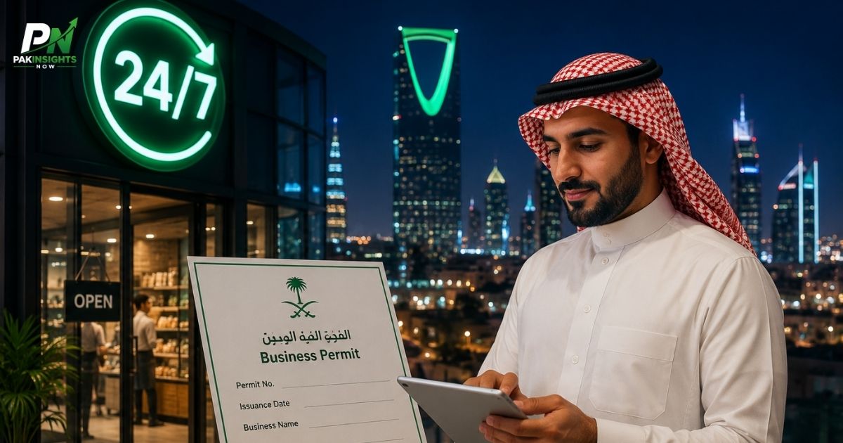 Saudi Arabia 24-hour business permit regulations for overnight commercial operations